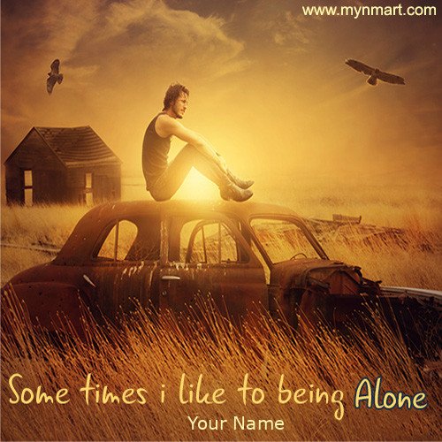 Alone Boy On Car