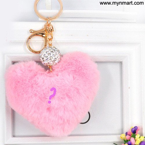 Alphabet In Pink Heart Key chain