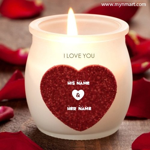 Beautiful Love Candles Couple Name